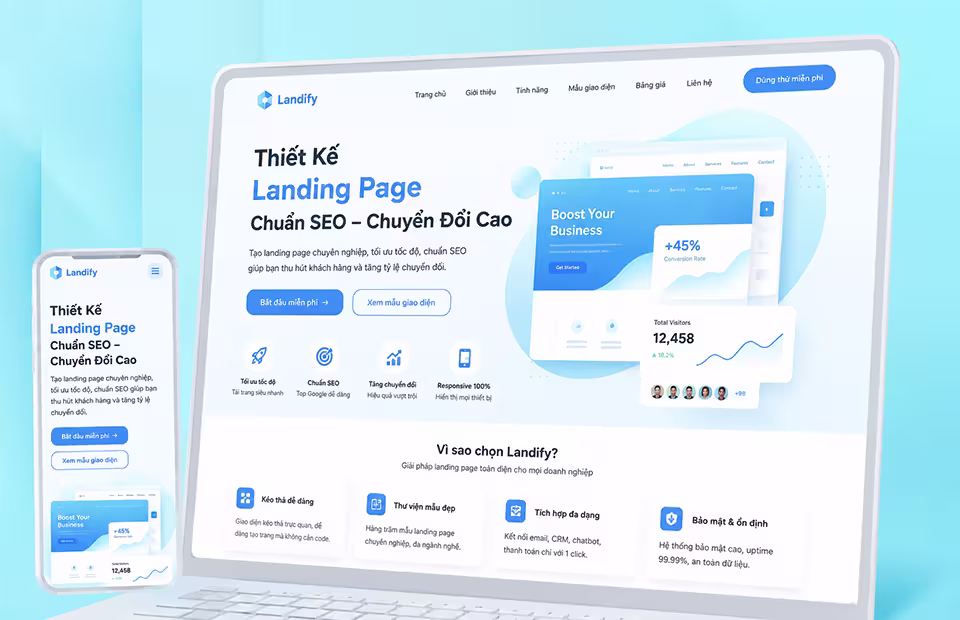 Thiết kế Website & Landing Page Đại Lý