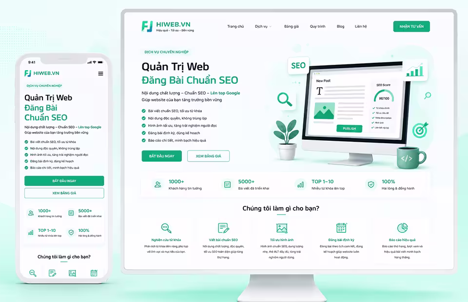 Dịch vụ Quản Trị Website